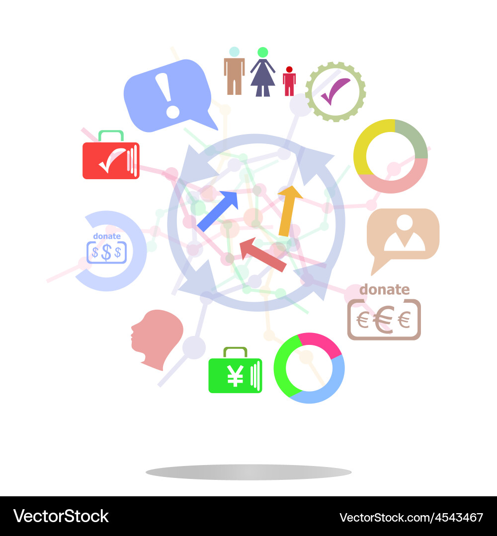 Thin line icon with flat design element Vector Image