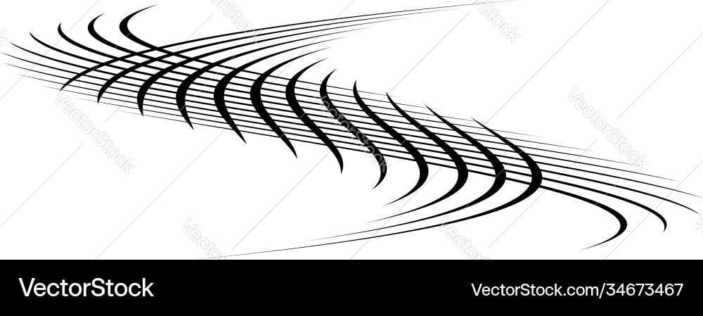 Wide rectangular format wavy waving zig-zag Wide rectangular format wavy waving zig-zag Vector Image