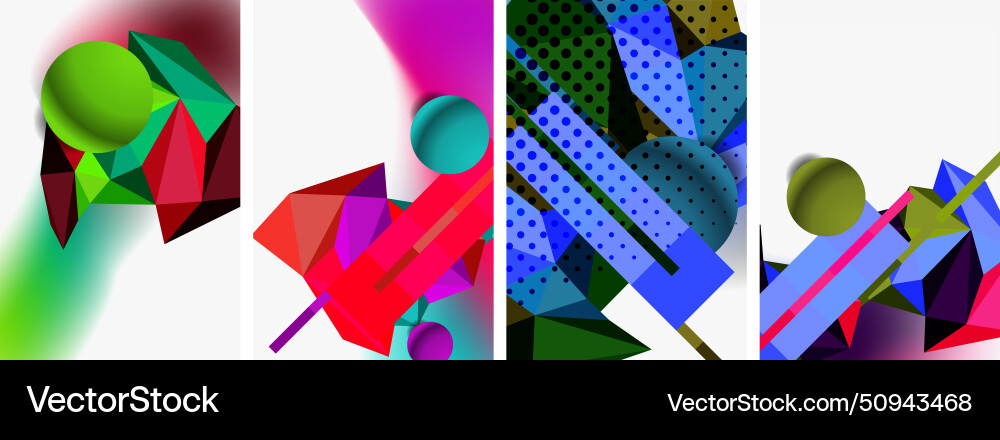 3d sphere and low poly triangle design 3d sphere and low poly triangle design vector image