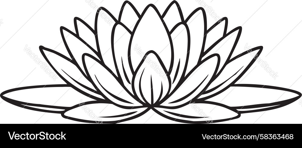 Abstract Key Shape - Flowing Lines Vector Image
