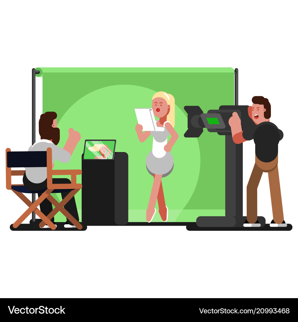 Actor reads a script Actor reads a script vector image
