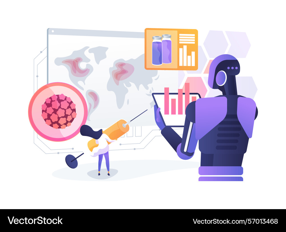 Ai in predicting and preventing pandemics abstract vector image