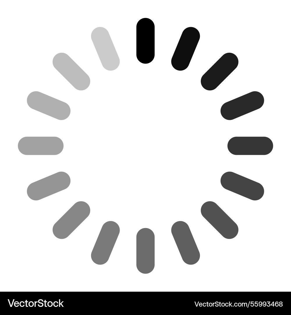 Circular loading indicator progress segments vector image