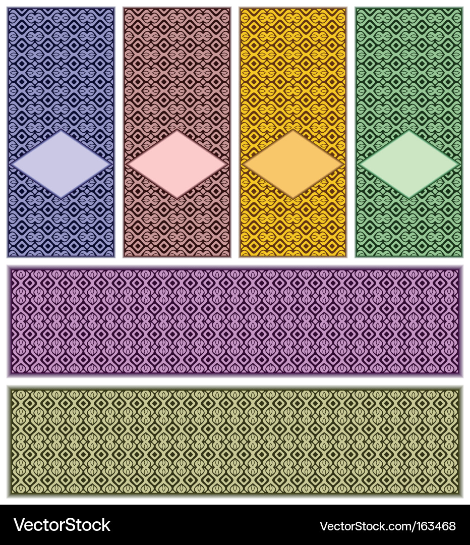 Complete set of patterns vector image