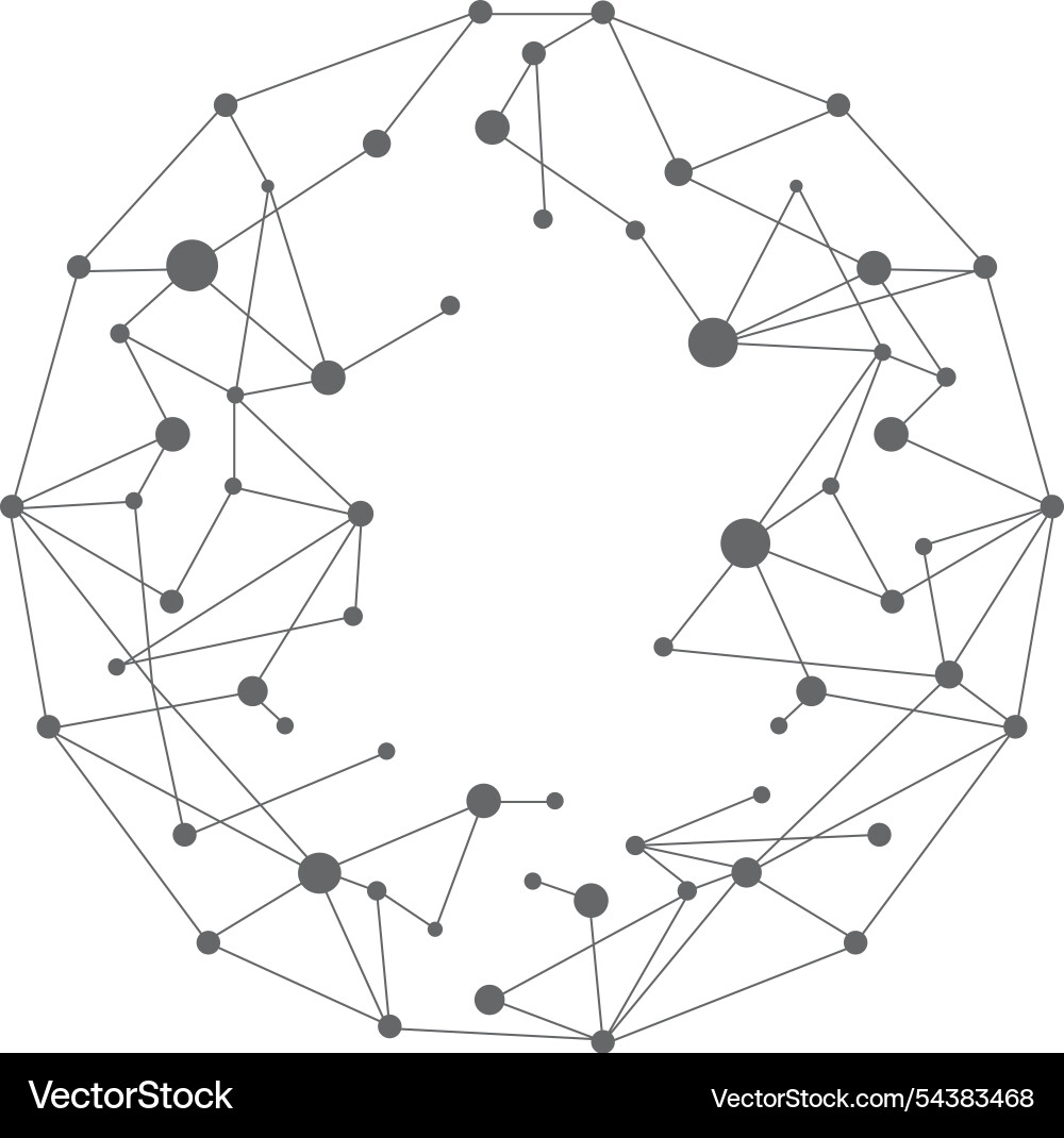 Connected web black global data dots Connected web black global data dots vector image