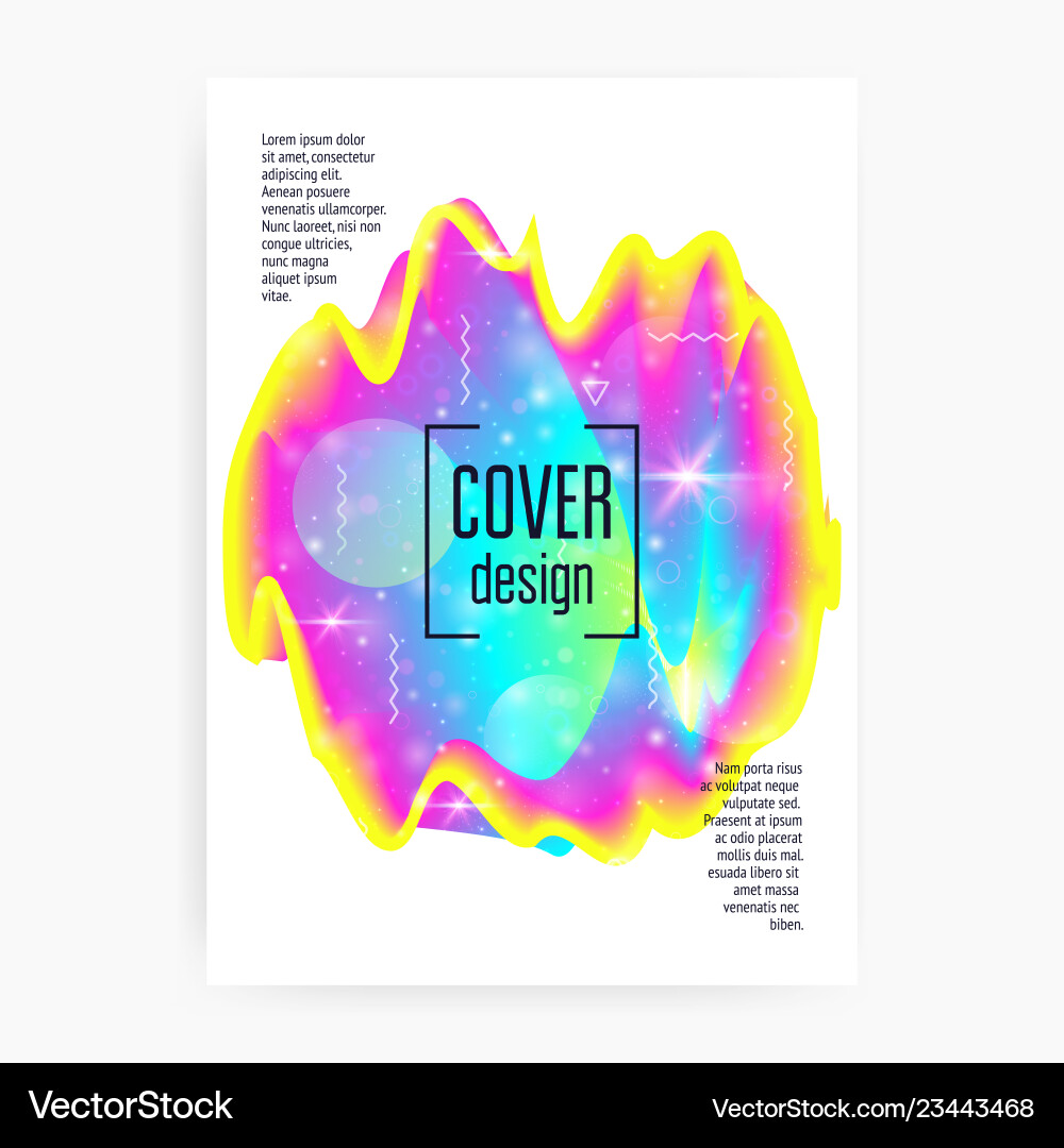Fluid shape with dynamic elements Vector Image