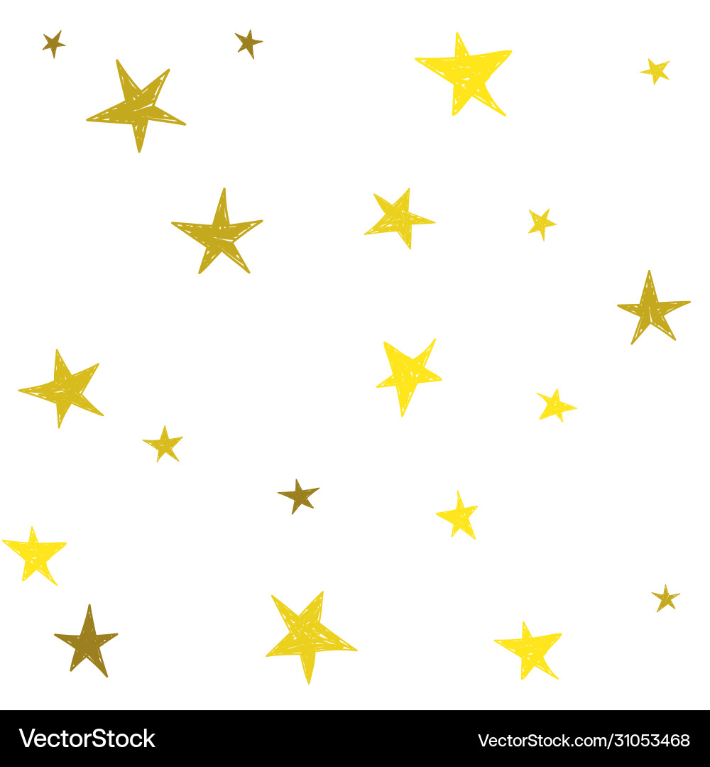 Goldene niedliche Hand gezeichnete Sterne Goldene niedliche Hand gezeichnete Sterne vektorbild