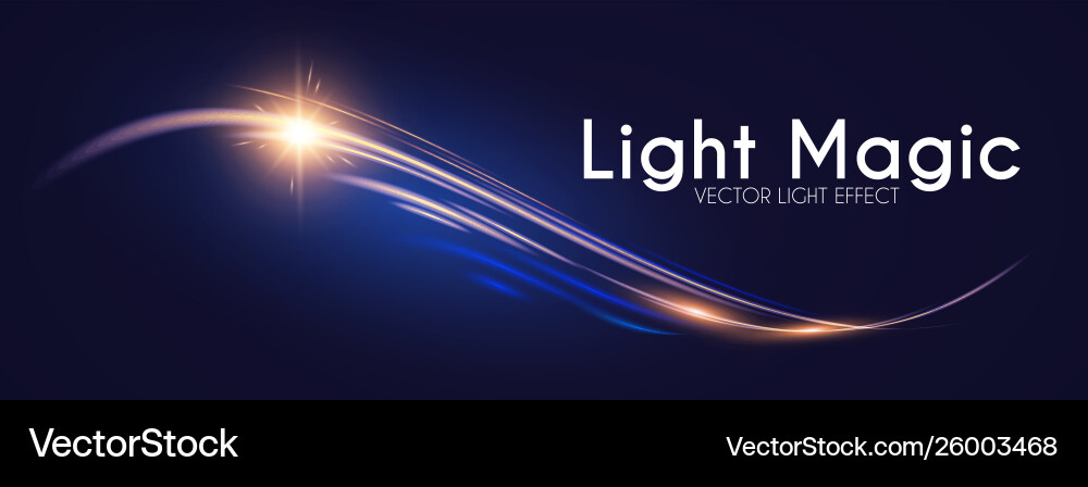 Motion light effect shining wave glow design Motion light effect shining wave glow design vector image