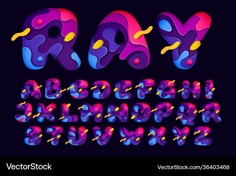 Paper cut multicolor alphabet and numbers set Paper cut multicolor alphabet and numbers set vector image