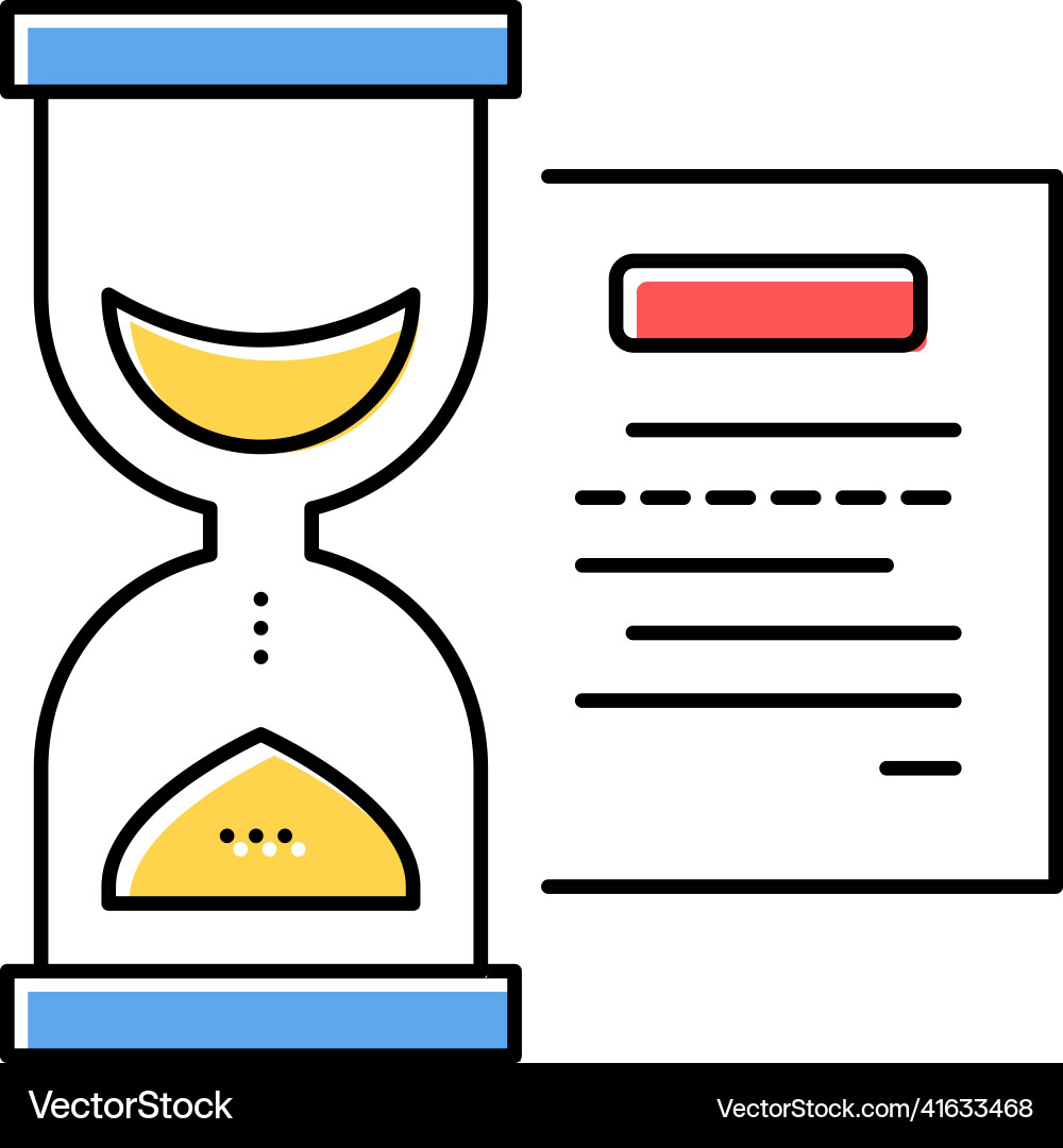 Performing tasks time color icon Performing tasks time color icon vector image