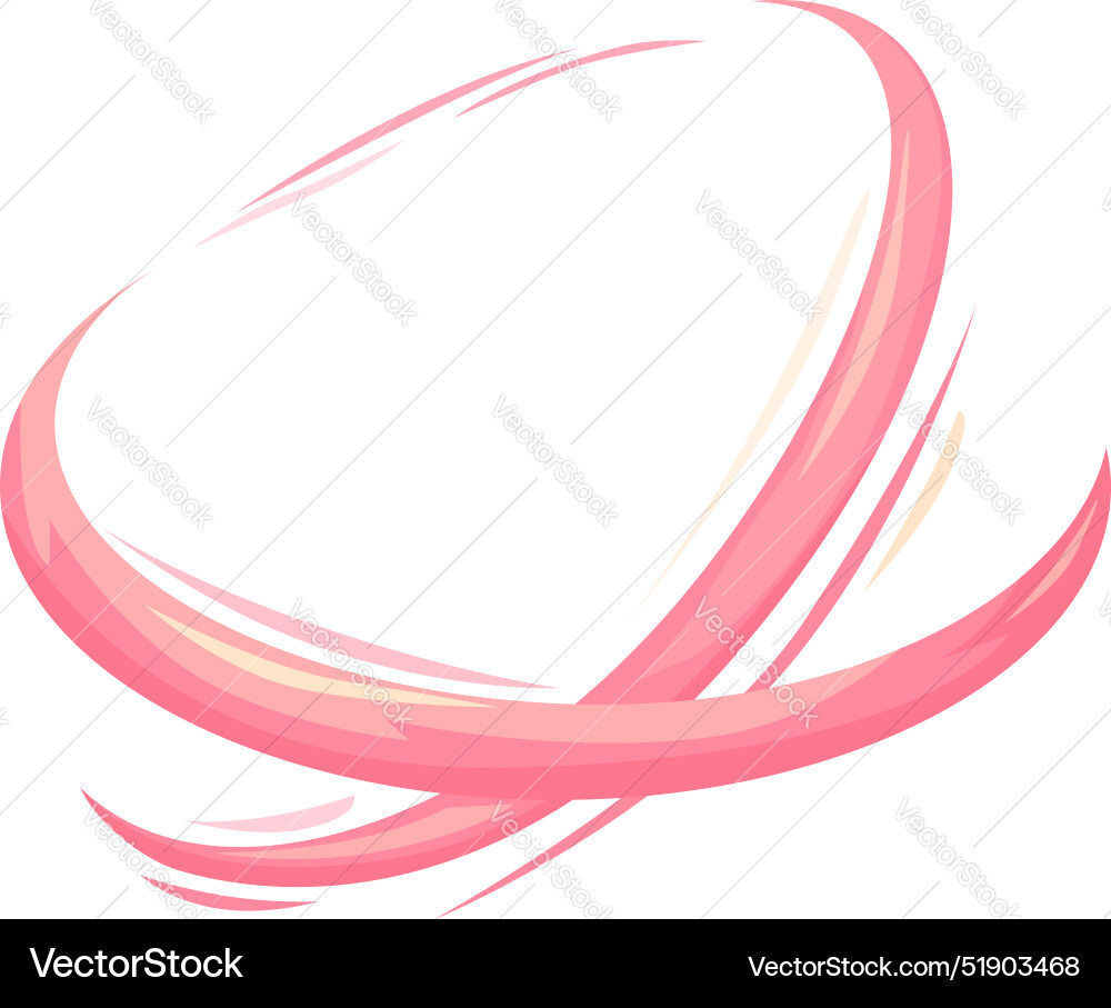 Pink brush stroke creating abstract circular shape Pink brush stroke creating abstract circular shape vector image