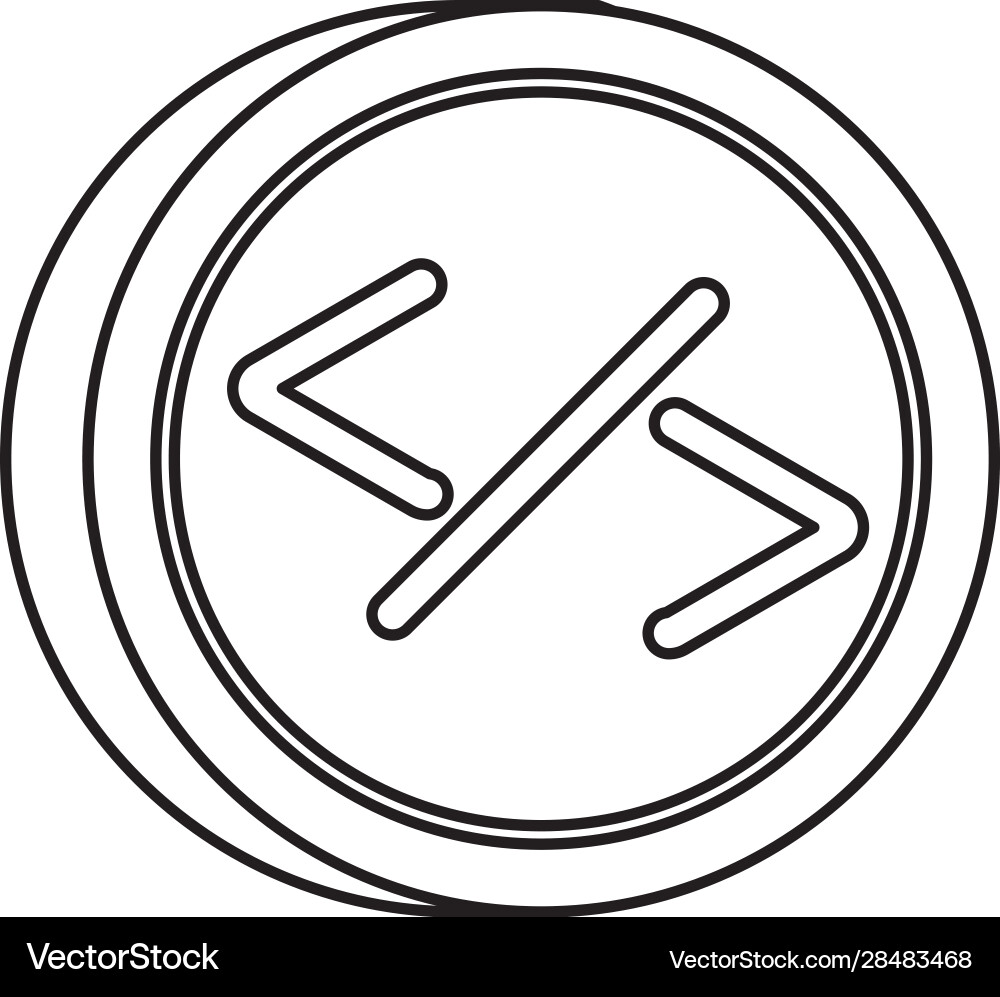 Programmieren von Symbolen im Knopfsymbol vektorbild