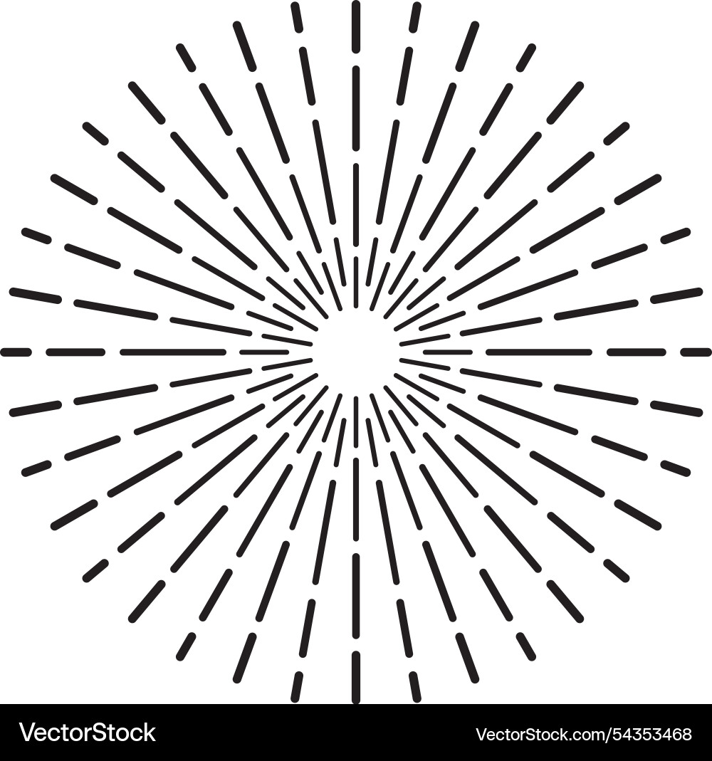 Retro starburst design element radiating from Vector Image