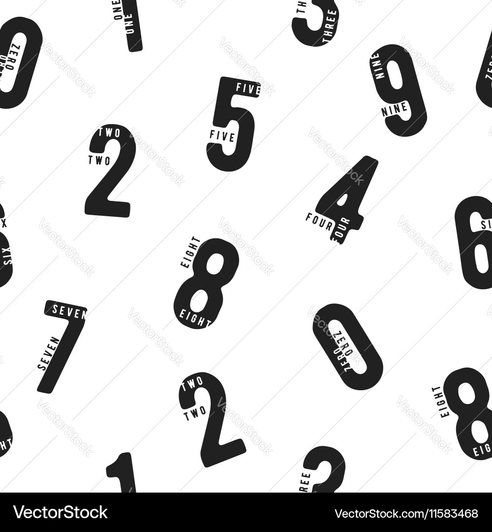 Seamless pattern with numbers vector image