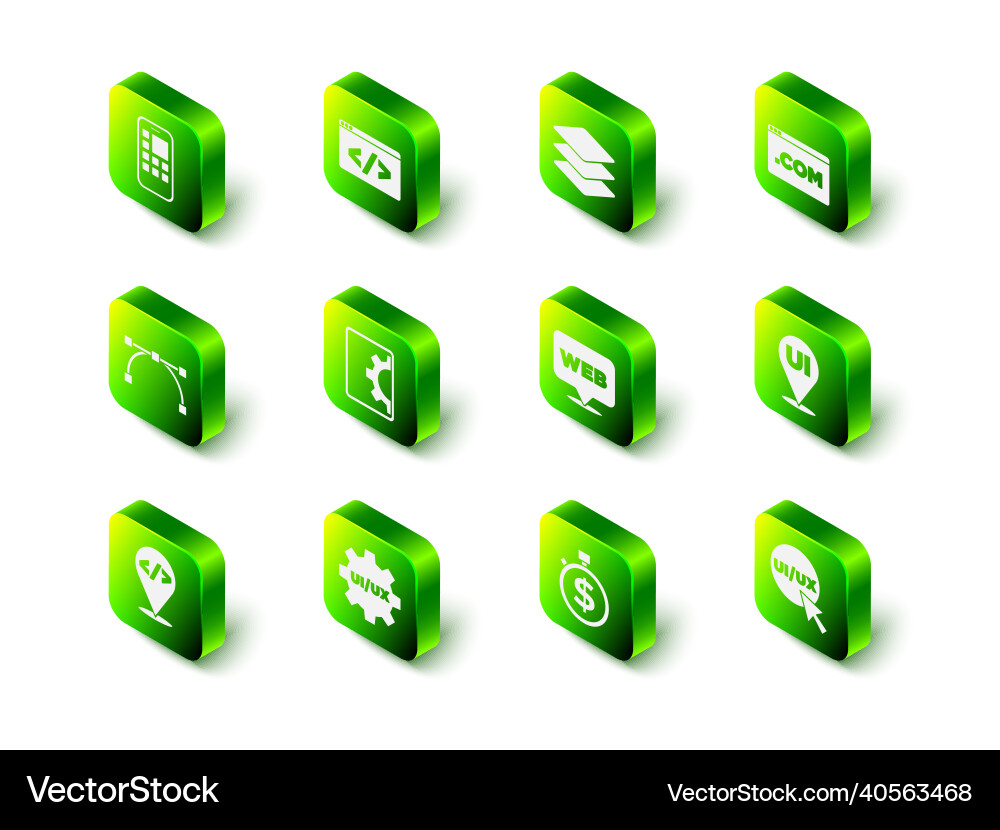 Set front end development layers ui or ux design Set front end development layers ui or ux design Vector Image