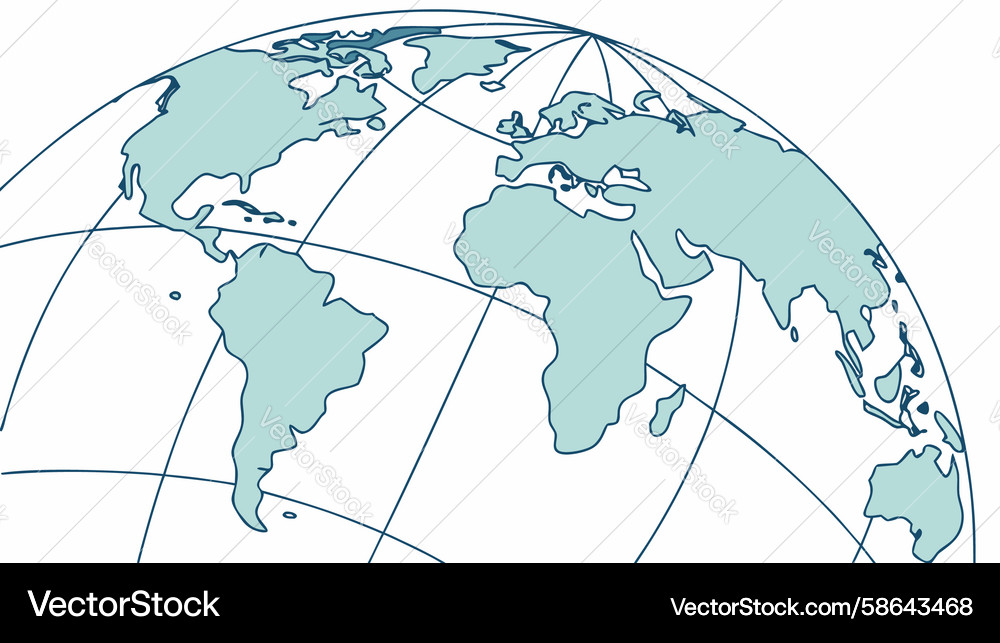 Transparent Globe with Latitude Lines Vector Image