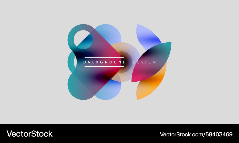 Abstract shapes overlap creating vibrant color Abstract shapes overlap creating vibrant color Vector Image