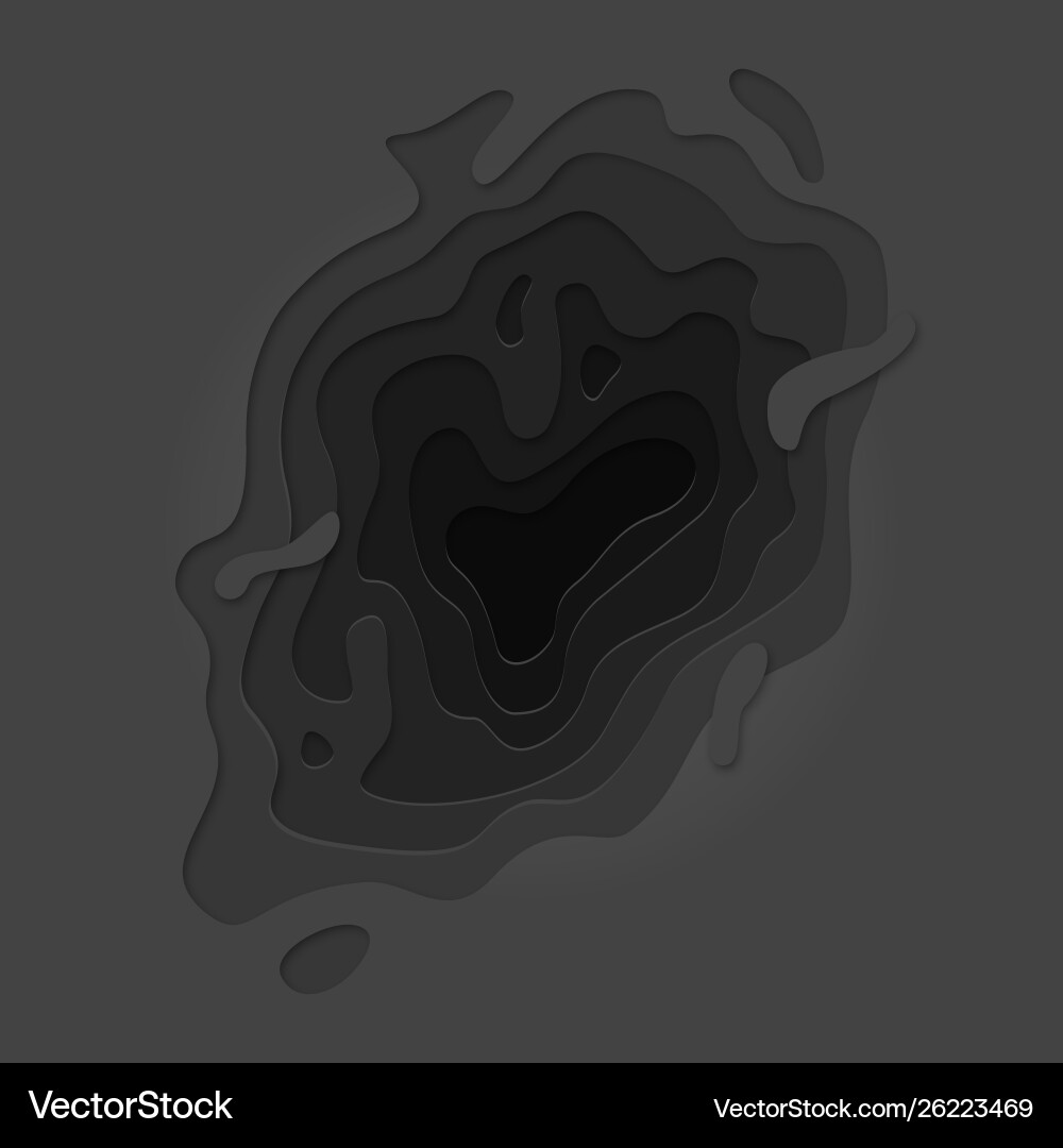 Black gray papercut multi layer pattern background Black gray papercut multi layer pattern background vector image