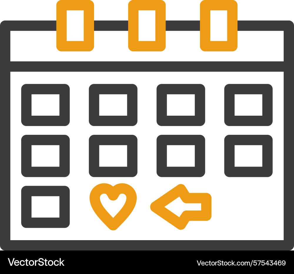 Calendar with a save the date marker two color Vector Image