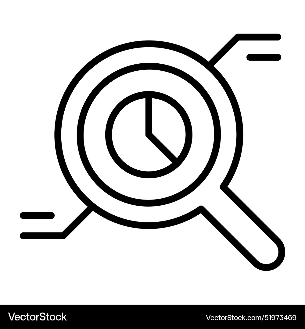 Data database graph chart diagram icon in thin vector image