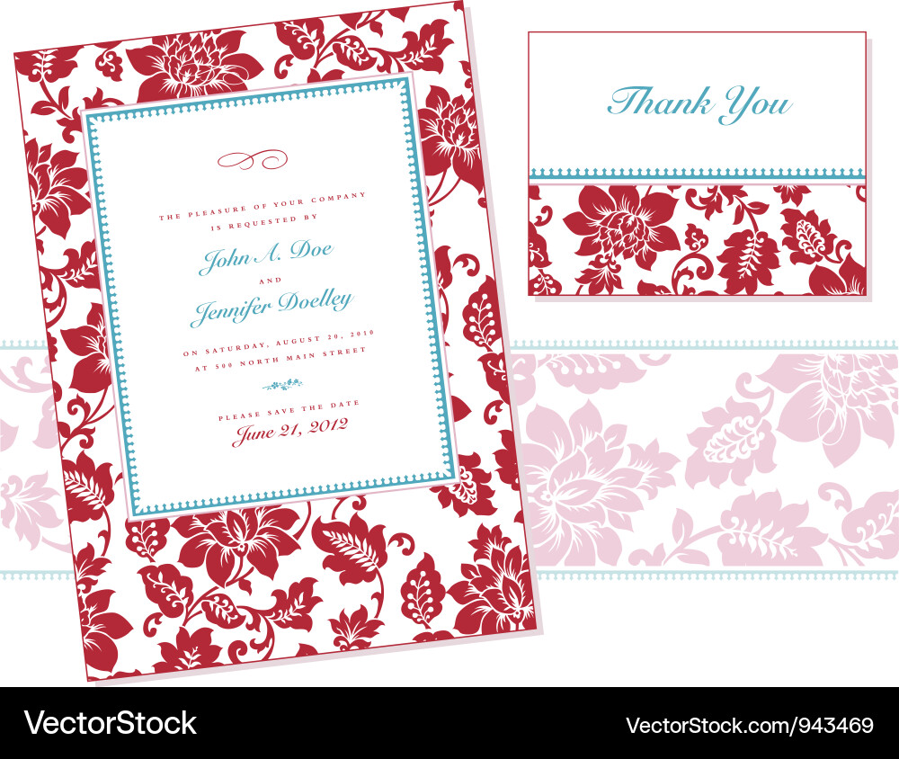 Invitation templates vector image