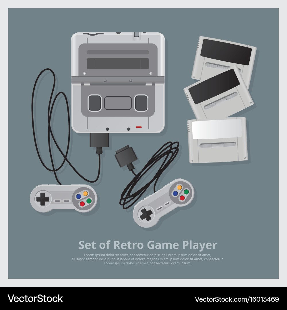 Retro Game Console Set vector image