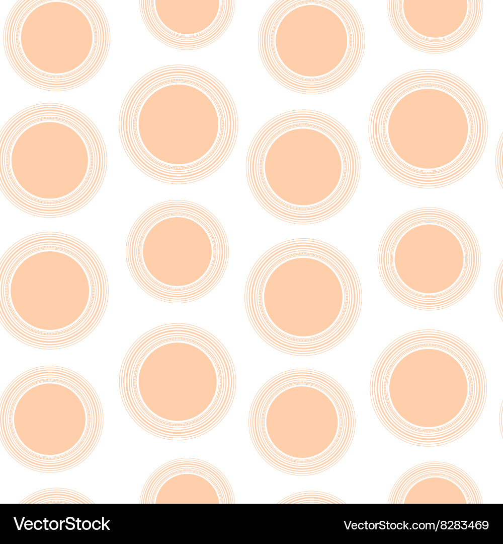 Seamless pattern of peach circles Vector Image