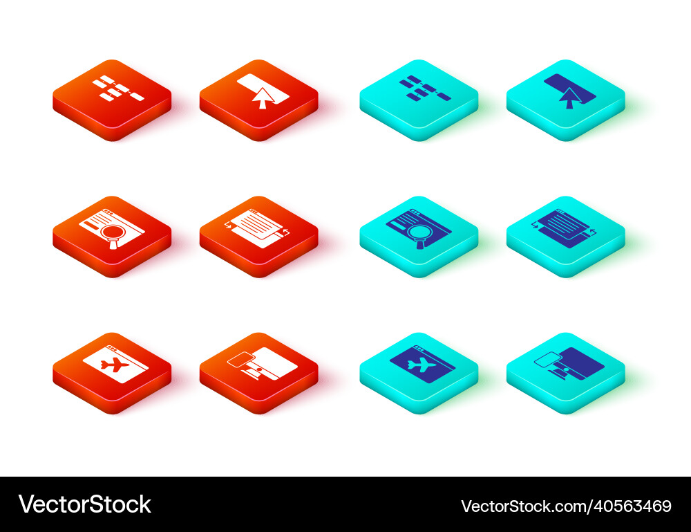 Set website template monitor and mobile ui ux Set website template monitor and mobile ui ux vector image