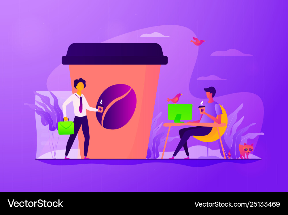 Take away coffee concept Take away coffee concept vector image