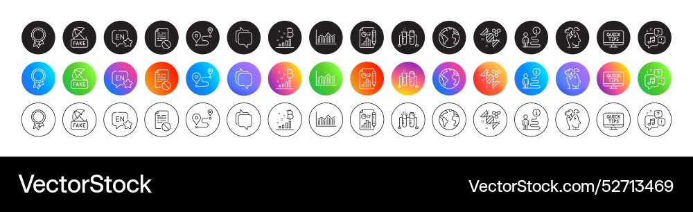 Web tutorials world planet and messenger line Web tutorials world planet and messenger line vector image