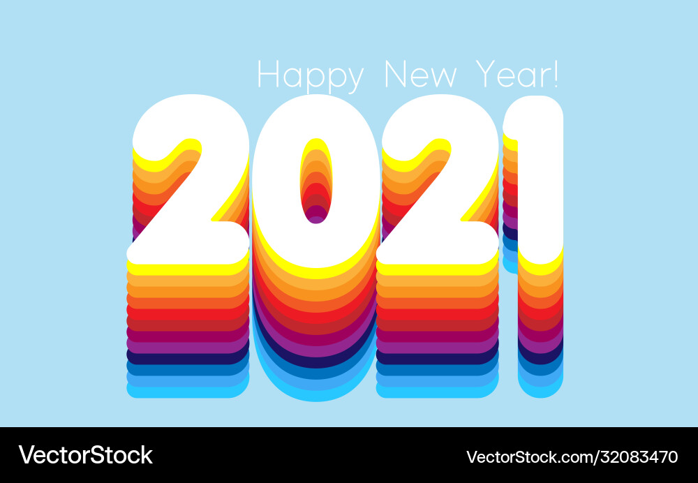 2021 new year abstract shiny color design element 2021 new year abstract shiny color design element Vector Image