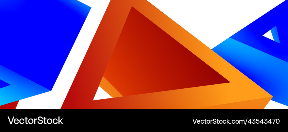 3d triangle abstract background basic shape Vector Image
