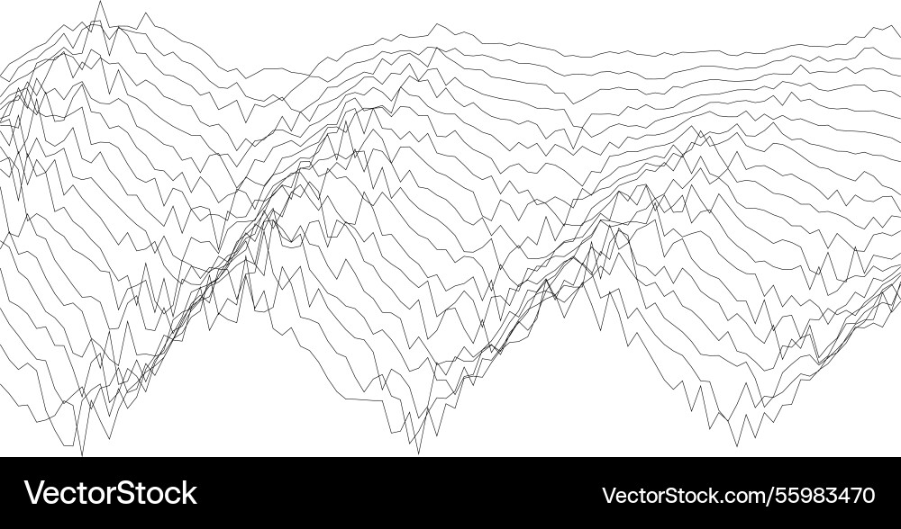 Abstract geometric waves pattern for modern design vector image