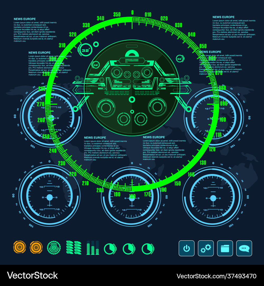 Background with futuristic user interface design Background with futuristic user interface design vector image