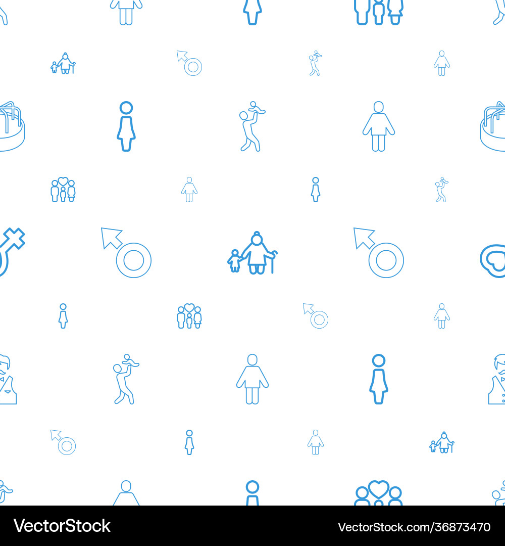 Boy icons pattern seamless white background Vector Image