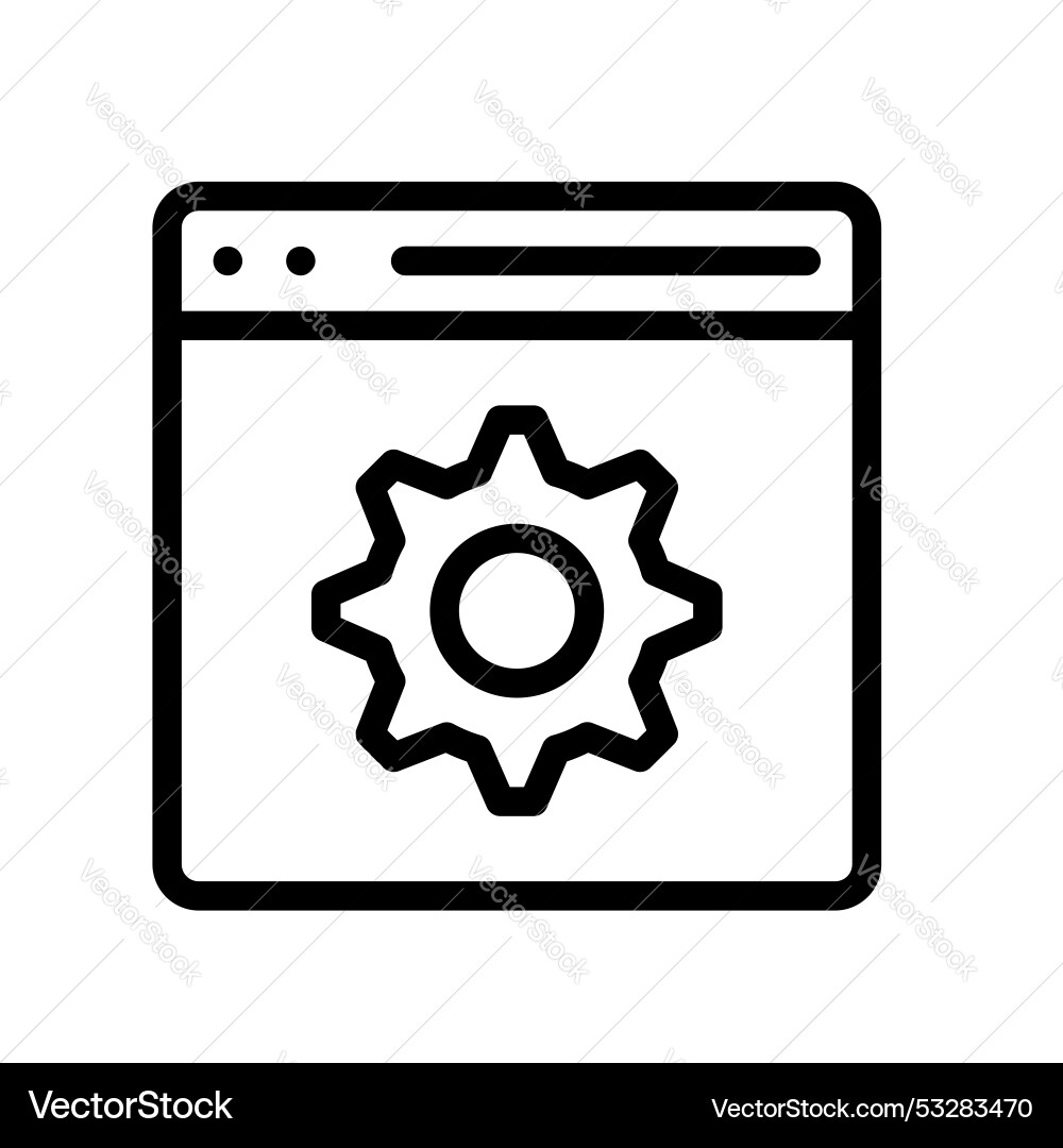 Browser icon outline style design isolated Browser icon outline style design isolated vector image