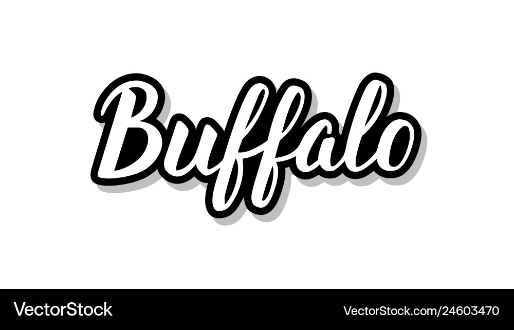 Buffalo Calligraphy Text - Script Style vector image