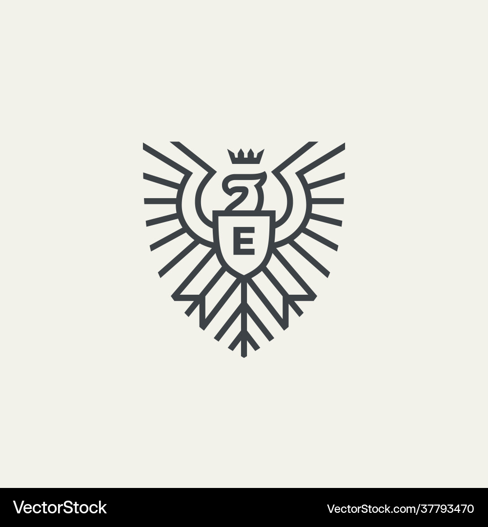 Eagle heraldic logo Royalty Free Vector Image - VectorStock