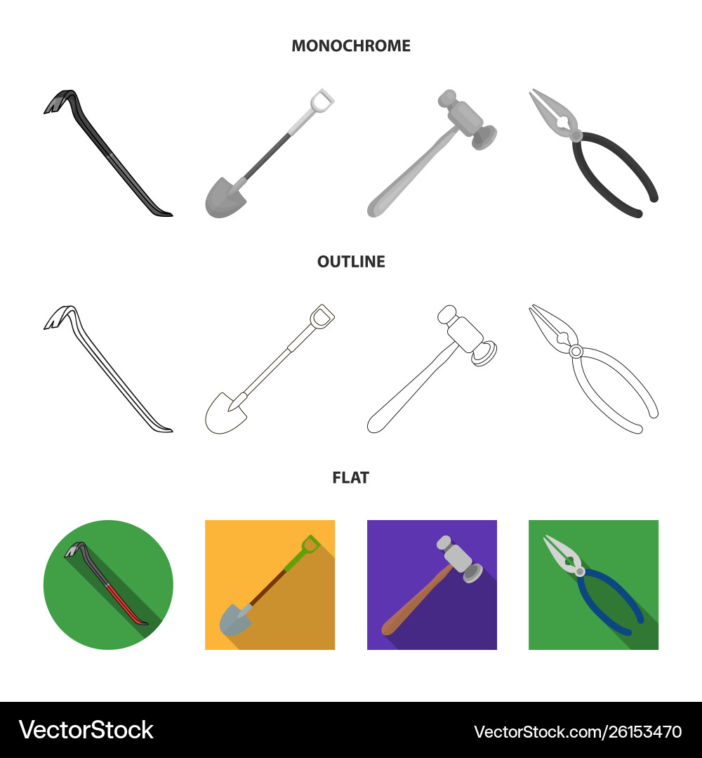 Isolated object tool and construction icon set Vector Image