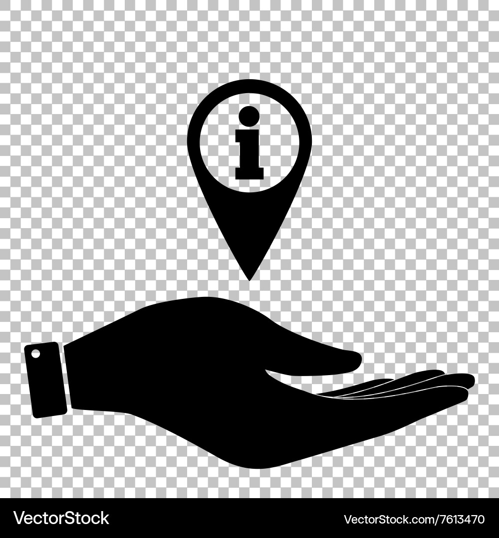 Map pointer with information icon vector image
