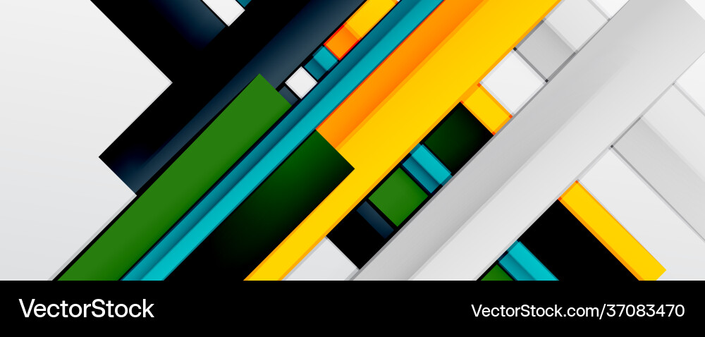 Multicolored lines background design template Vector Image