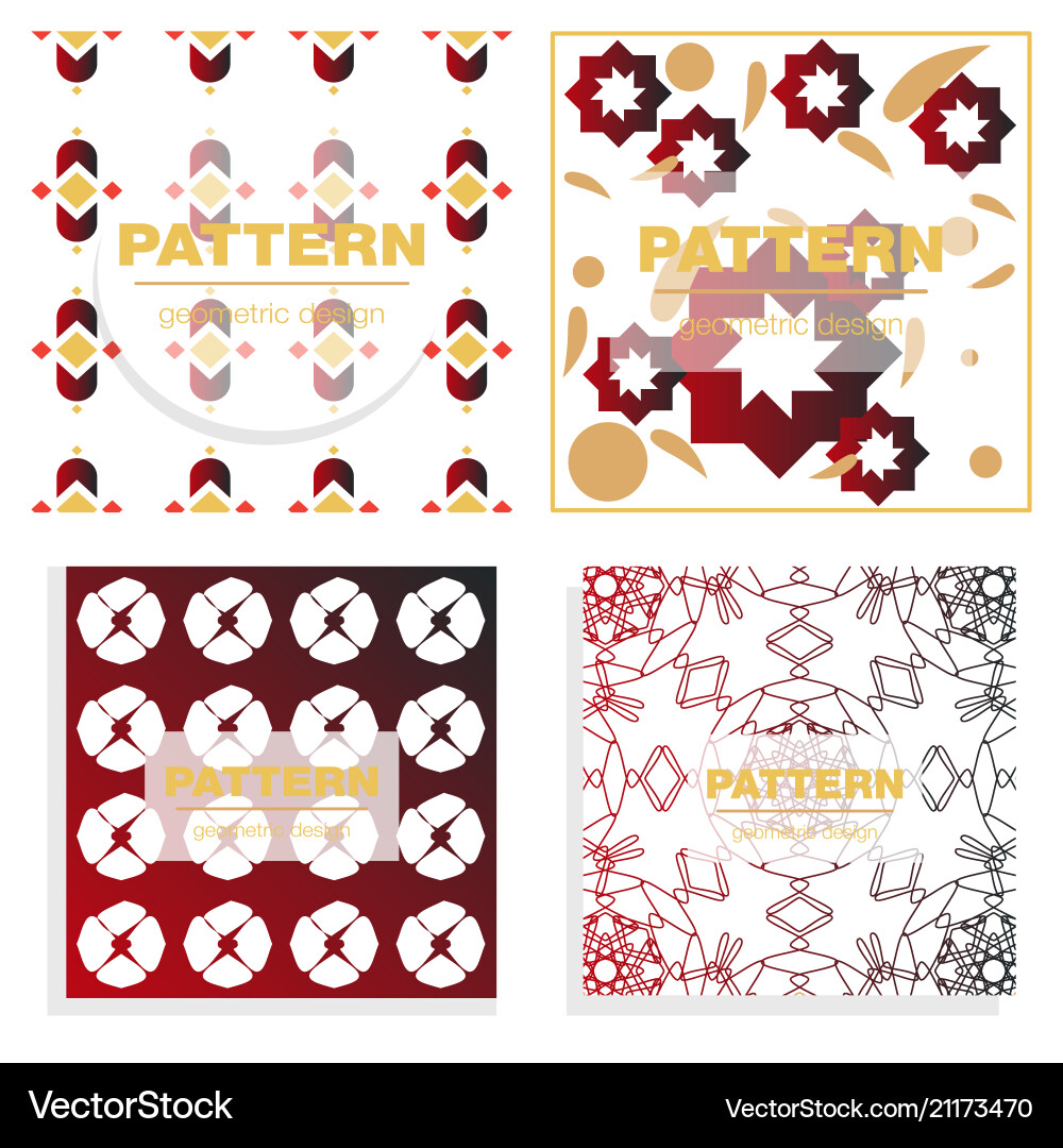 Patterns boho backgrounds square and round design Patterns boho backgrounds square and round design vector image