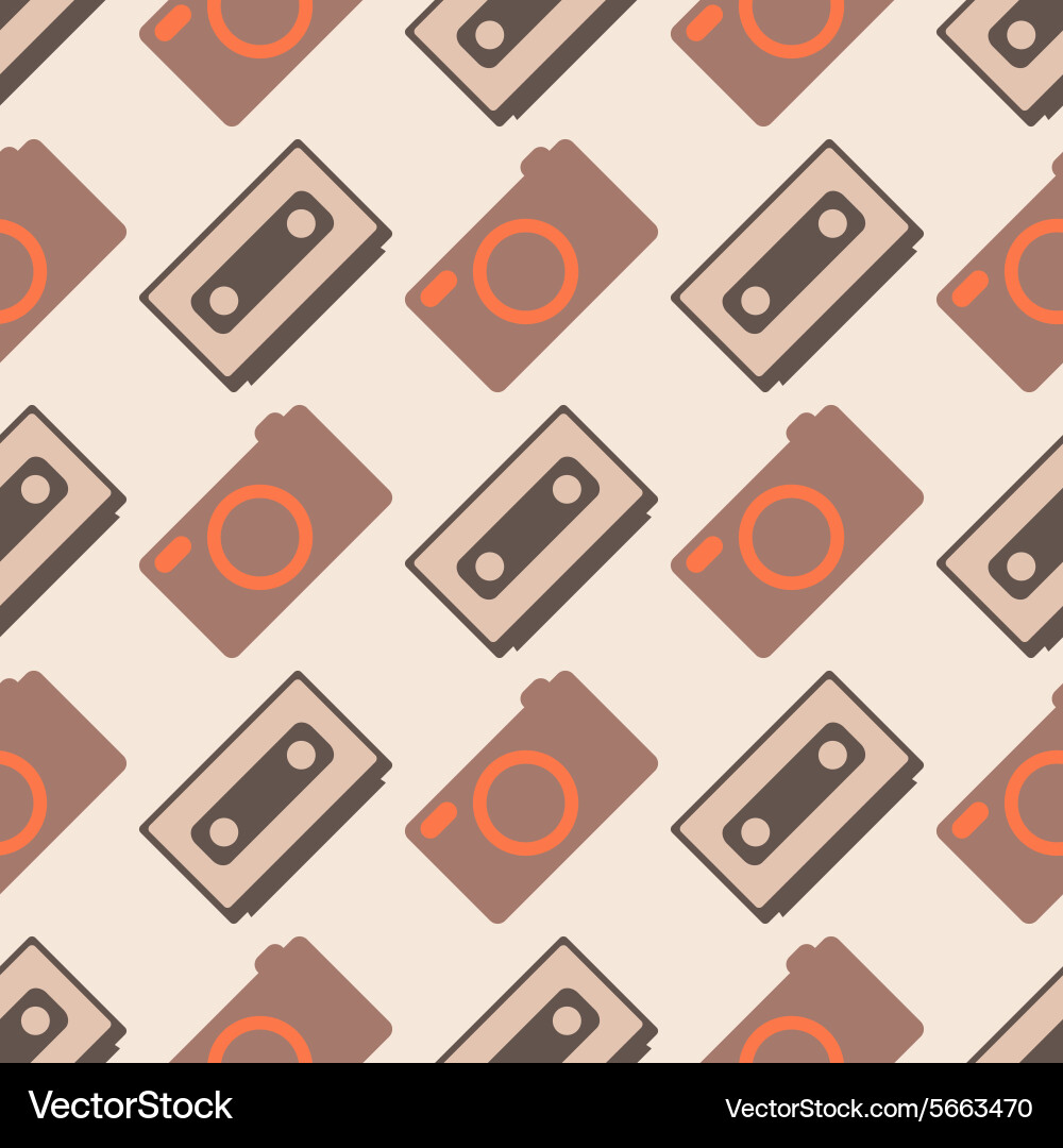 Seamless background with different hipster objects Vector Image
