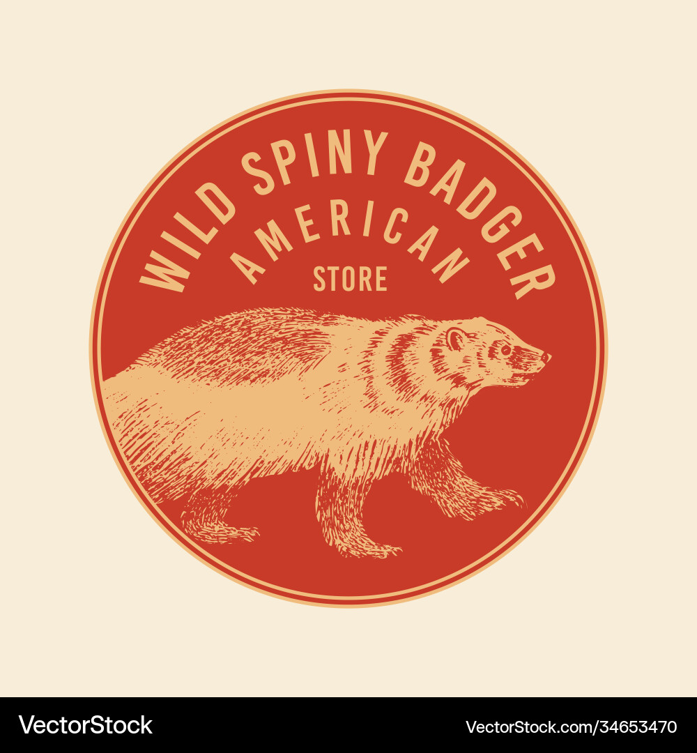Wild animals stickers in vintage style forest Wild animals stickers in vintage style forest vector image