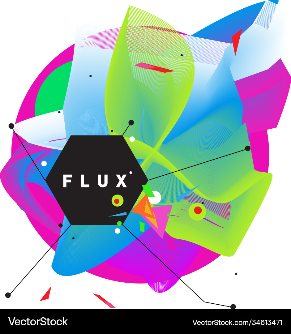 3d colorful wave background dynamic flux effect 3d colorful wave background dynamic flux effect Vector Image