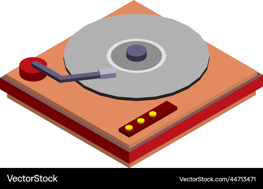 3D Isometric Turntable vector image