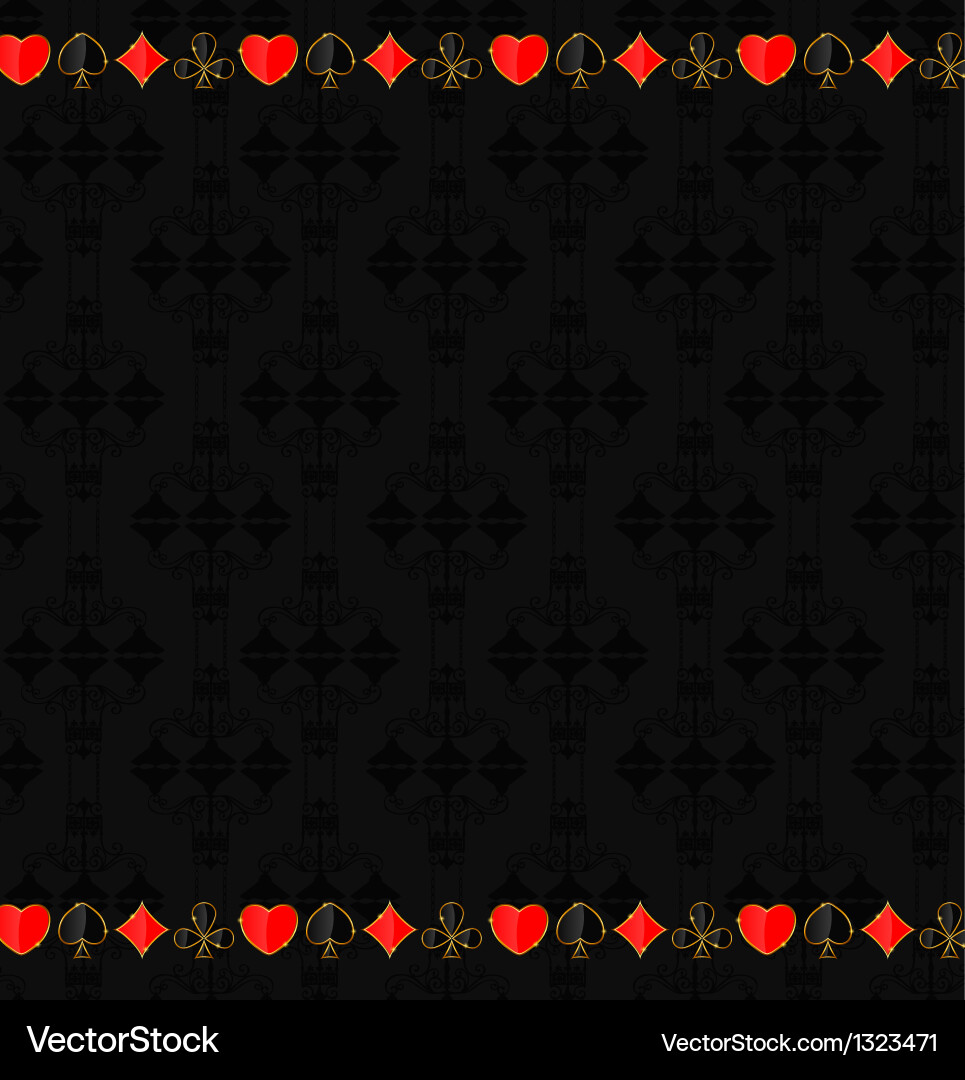 Abstract background with card suits for design Vector Image