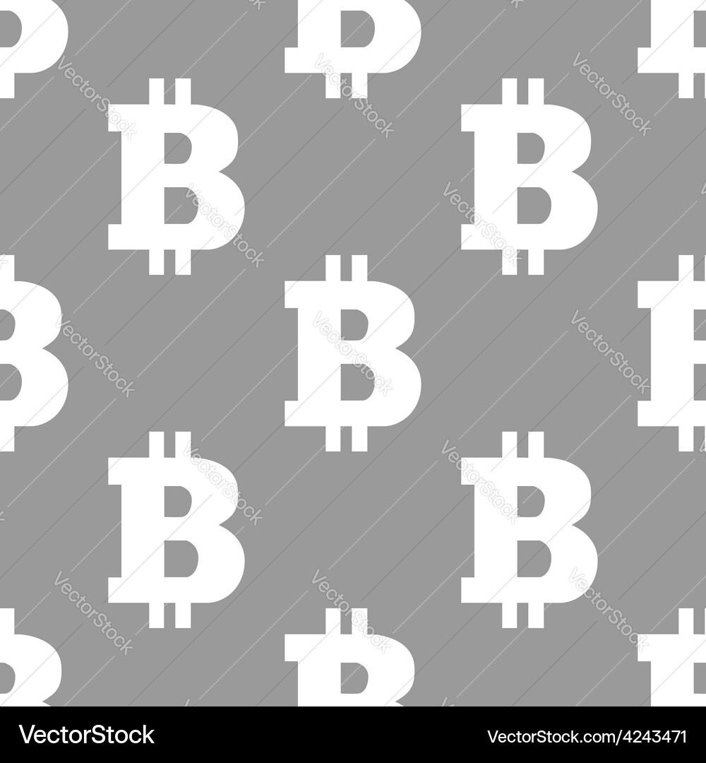 Bitcoin seamless pattern vector image