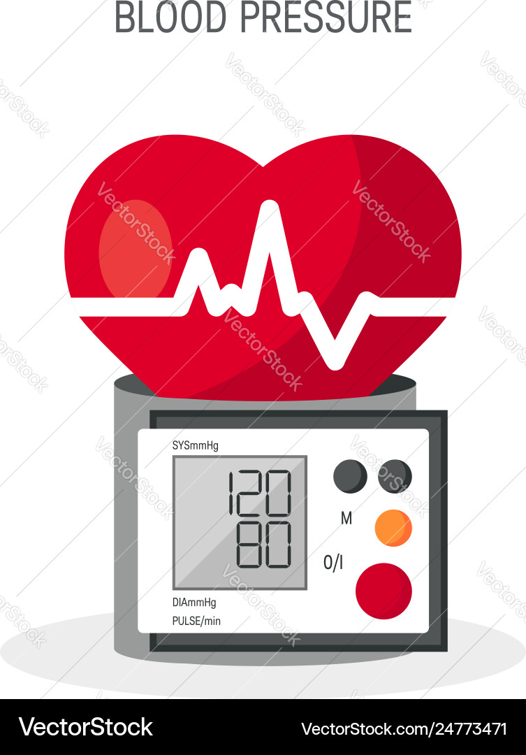 Blood pressure concept in flat style Blood pressure concept in flat style vector image