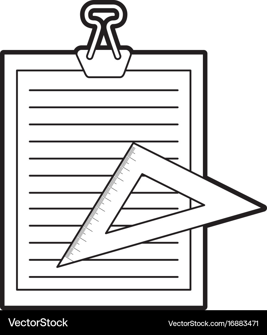 Clipboard paper with rule Vector Image